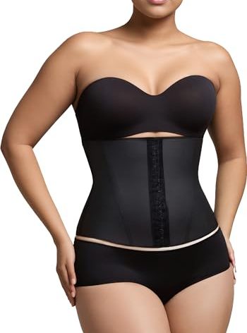 Squeem Perfectly Curvy Waist Cincher - Firming Shapewear for Women - Tummy Control Waist Trainer & Shaper - Endless Black/Size: Medium