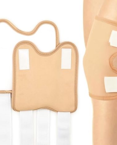 VonTeok 2 Pack Reusable Castor Oil Pack Wrap for Knee Elbow Joints Arm Thigh, Organic Cotton Castor Oil Compress Pads Wraps with Adjustable Elastic Strap, Waterproof & Anti Oil Leak