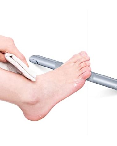 SANLIV Chrome Shower Foot Rest Bar,Corner Shower Foot Rest for Shaving Legs,Wall Mounted Shower Step Foot Stool Anti-Slip Knurled Brass Bar Foot Ledge for Small Bathrooms,Polished Chrome