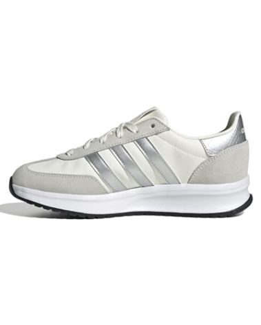 adidas Women's Run 70s 2.0, White/Silver Metallic/Off White, 10.5