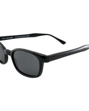 Original X-KD's 20% Larger Polarized Lenses Black Frame Biker Sunglasses