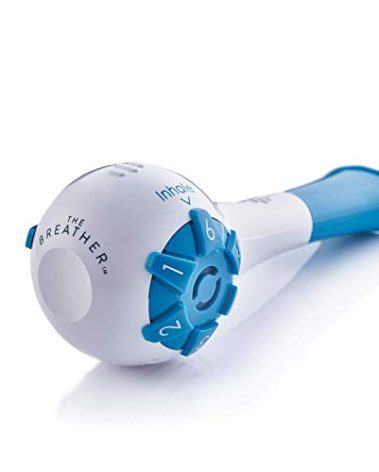 THE BREATHER │ Natural Breathing Exerciser Trainer For Drug-Free Respiratory Therapy │ Breathe Easier with Stronger Lungs │ Guided Mobile Training App Included