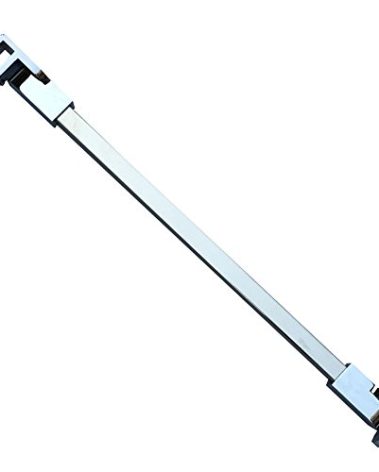 90cm / 35.4" Stainless Steel Frameless Shower Door Fixed Panel Wall-to-Glass Support Bar for 1/4" to 3/8" Thick Glass by M-Home (900mm, Chrome)