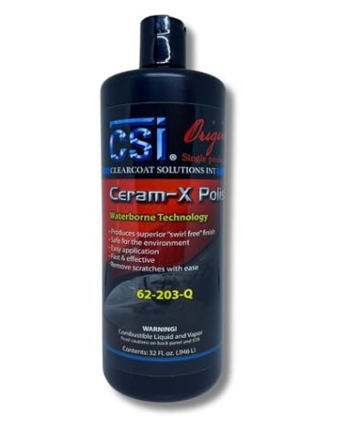 CSI Ceram-X Car Polish | The Original Single Product Polish | Heavy Defect Removal to Swirl Free Shine | Water Based Formulation | Filler-Free | Body Shop Safe