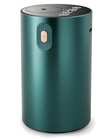 JUANANIUG Waterless Essential Oil Diffuser Portable: Rechargable Aromatherapy Diffuser for Car and Home - 4 Concentration Adjustments and Timers - Gifts for Valentine’s Day (Dark Green)
