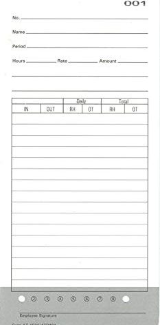 (300) Allied AT-4500 Time Cards Also Fits Acroprint ATR480 ATR481, 6-Packs of 50ea, Compatible by COMPUMATIC