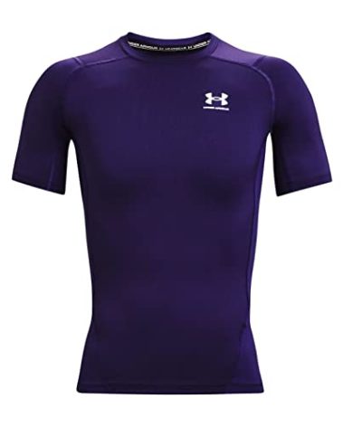 Under Armour Men's Armour HeatGear Compression Short-Sleeve T-Shirt , Purple (500)/White, Small