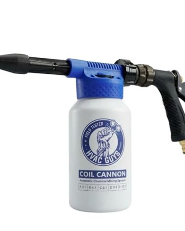 HVAC Guys Coil Cannon | AC Coil Cleaner Automatic Foaming Mixing Sprayer | Compatible with All Cleaners & Chemicals | 5 Dilution Ratios
