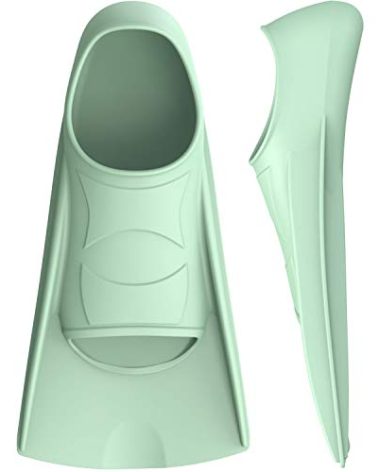 Gintenco Swim Fins, Kids Swim Training Fins for Lap Swimming, Travel Size Flippers with Mesh Bag, Silicone Swimming Fins for Kids Teens Adults Women Men