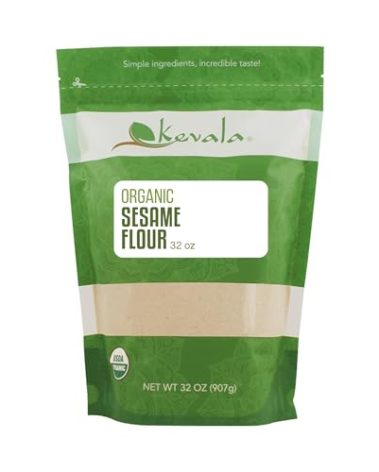 Kevala Organic Sesame Flour – Gluten Free, Making Bread, From Non GMO Seeds, All Purpose, Vegan, Baking and Cooking, 2 lb, 32 oz