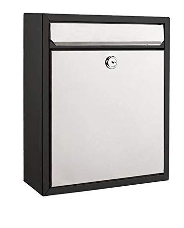 Modern Wall Mounted Locking Small Architectural Mailbox from Bailey Boxes - 12.25" H x 10.25" W x 3.5" D - The Murphy
