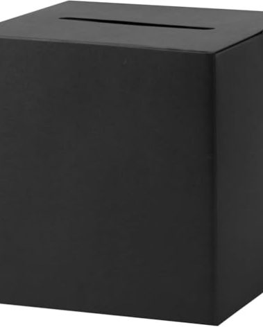 Black Card Box Wedding Favors Post Box Cardboard Receiving Money Box Holder for Wedding Reception, Baby Showers, Anniversary, Birthday Party, Graduation Table Centerpiece Decorations