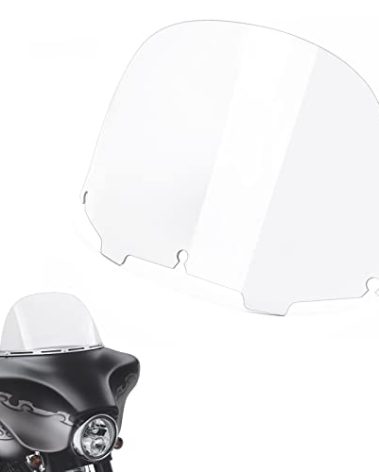 Amazicha Clear 13" Windshield Round Windscreen Wind Splitter Wind Deflector Compatible for 1996-2013 Harley Davidson Touring Electra Glide Ultra Classic Street Glide Ultra limited Tri Glide FLHT FLHX