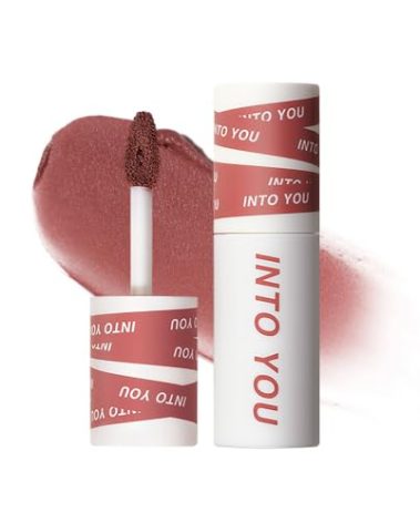 INTO YOU Matte Lipstick, Super Stay Lip Clay for Women, Waterproof, Long Lasting, High Impact Lipcolor with Lightweight Lip Mud Texture, Dual-use for Lips and Cheek, Nude Lipstick (EM10)