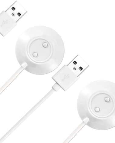 Densleonis Rose Charger, Replacement Rose Standing Base Dock Station, Magnetic Fast Charging USB Cable Charger for Roses - 2 Pack, 2.5Ft