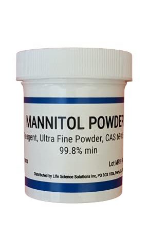 Mannitol Powder, 99%+, 25 Grams, CAS 69-65-8