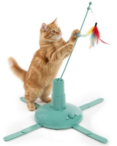 SmartyKat Loco Motion Electronic Motion Teaser Wand Cat Toy, Battery Powered - Blue, One Size