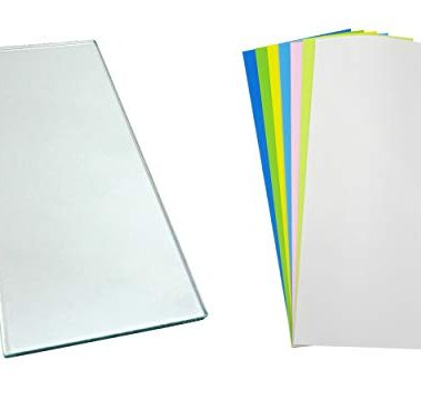 Taytool 279182 Single Sheet 5/16 x 5 x 12 Dead Flat Float Plate Glass with 7 Sheets Lapping Microfinishing Film for Scary Sharp Sharpening System