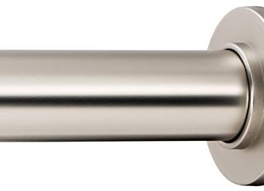 Ivilon Tension Curtain Rod - Spring Tension Rod for Small Windows or Shower, 16 to 24 Inch. Satin Nickel