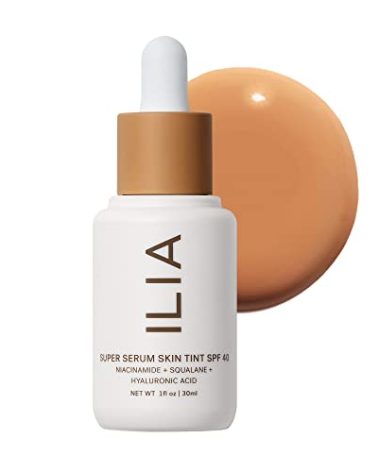ILIA - Super Serum Skin Tint SPF 40 | Non-Comedogenic, Vegan, Lightweight to Help Against Blue Light, + Pollution while Hydrating, Smoothing, + Refining (Ramla Bay ST12.5, 1 fl oz | 30 ml)