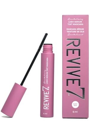The Original Revive7 Lash Serum Tint Mascara - Lengthening, Tinted, Thickening Lash Serum Formula Eye Makeup Waterproof Mascara For Length & Volume Makes Lashes appear Longer and Thicker 6 ml (Black)