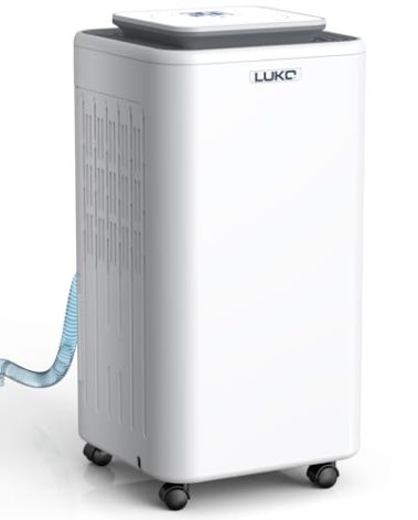 LUKO 2000 Sq. Ft Dehumidifiers for Large Room and Basements, 30 Pints Dehumidifier with Drain Hose, Auto or Manual Drainage, 0.528 Gallon Water Tank, Auto Defrost, Dry Clothes Function, 24H Timer