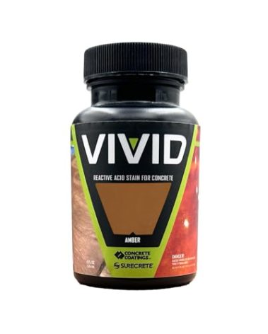 CC Concrete Coatings Vivid Acid Stain for Concrete | Amber | 4 oz Tester