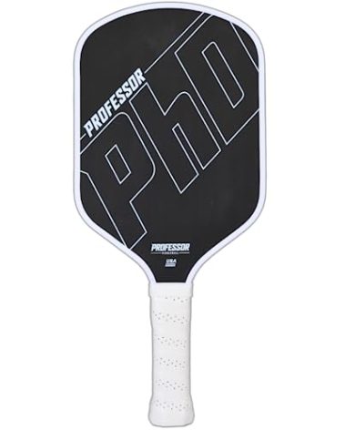 Professor PhD T700 Raw Carbon Fiber Premium Pickleball Paddle Racket - Precision Honeycomb Core - Enhanced Power & Control - USAPA Pickleball Approved