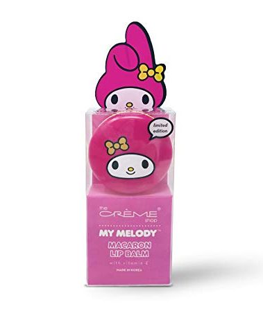 The Crème Shop x Sanrio Hello Kitty Macaron Lip Balm (My Melody Strawberry Ice Cream) Korean Cute Scented Pocket Portable Soothing Advanced Must-Have on-The-go