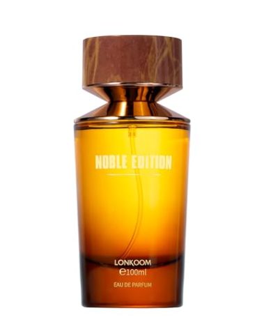 Lonkoom Noble Classic Amber Musk Perfume for Men Women, 3.4 Fl Oz Unisex Eau de Parfum Spray Long-Lasting Fragrance, Floral Notes of Bergamot Cassis Rosewood Cyclamen Cedarwood Sandalwood