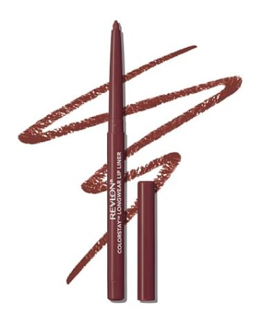 Revlon Colorstay Lip Liner Makeup with Built-in-Sharpener, Longwear Rich Colors, Stocking Stuffer for Women, 645 Chocolate, 0.01 oz