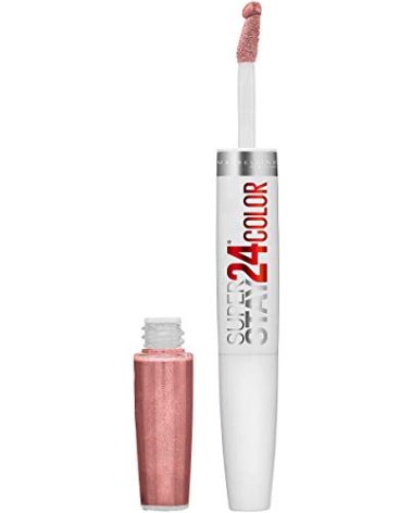 Maybelline Super Stay 24, 2-Step Liquid Lipstick Makeup, Long Lasting Highly Pigmented Color with Moisturizing Balm, Timeless Toffee, Nude Brown, 1 Count