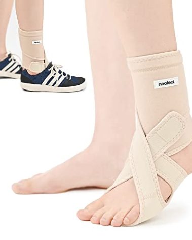 NEOFECT Drop Foot Brace Beige - Adjustable AFO Ankle Brace for Walking & Stroke Recovery, Breathable Material for Ankle and Foot Support, Comfortable Design (Left)
