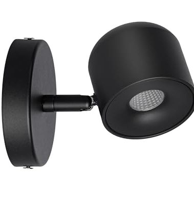 Aisilan Modern Adjustable Wall Sconce Bedside Wall Light Fixture Black LED Reading Light Ceiling Spot Light Warm White CRI 97
