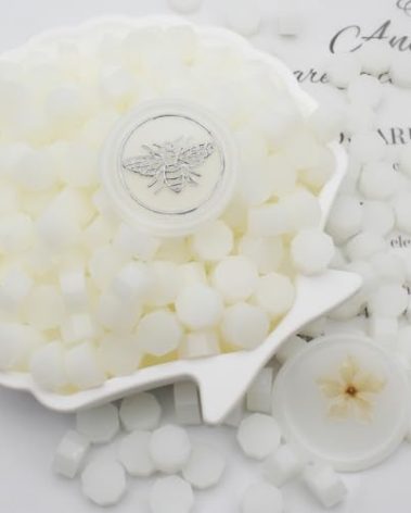 Andotopee Premium Wax Seal Beads - 360pcs Translucent Octagon Wax Sealing Pellets Refill Pack for Wedding Invitations, Letter Envelopes, DIY Crafts