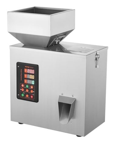 VEVOR Powder Filling Machine 0.002-0.22lbs/1-100g, Automatic Intelligent Particle Weighing Filling Machine, Powder Filler Particle Dispenser for Tea Seeds Grains Powder Flour Beans Glitter Candy