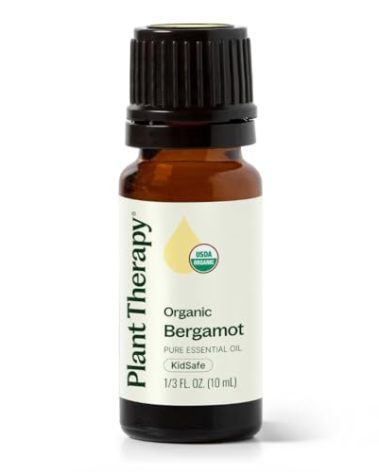 Plant Therapy Organic Bergamot Essential Oil 10 mL (1/3 oz) 100% Pure, Undiluted, Therapeutic Grade
