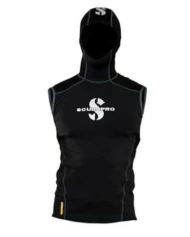 SCUBAPRO Men's 1mm Hybrid Hooded Diving Vest, X-Large, Black