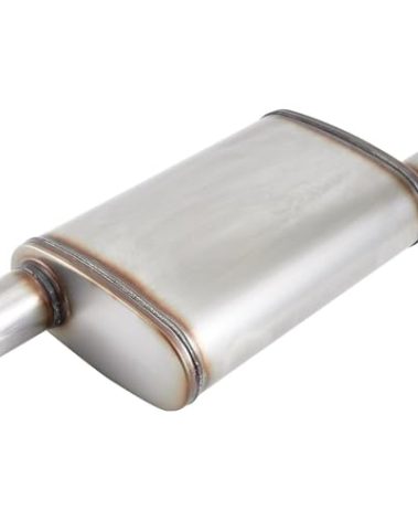 Floshine Universal 409 Stainless Muffler Straight-Through Performance Muffler Exhaust, offset in | offset out (3")