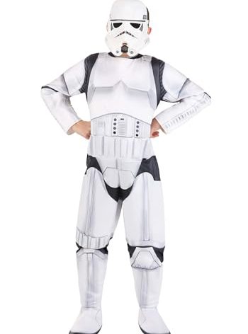 STAR WARS Boys Deluxe Stormtrooper Costume, Kids Halloween Costume, Child- Officially Licensed X-Small