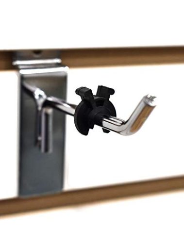 Black Peg Hook Stoppers, Squeeze & Pinch Inventory Control Clips to Help Keep Merchandise on Hooks, 1000 Pack