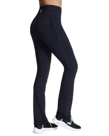 Skechers Women's Go Walk OG Mid Rise Pants, Black, Medium Tall