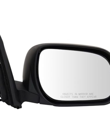 TRQ Right Mirror without Heat with Textured Cover Passenger Side Compatible with 2009-2012 Toyota RAV4 TO1321272