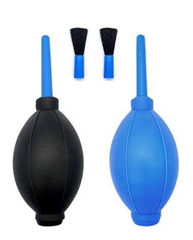 Medsuo 2pcs Air Blower with Soft Brush Manual Rubber Bulb Air Pump Dust Blower Cleaner for Camera Microscopes Telescope Eyepieces Guitars Filters Keyboards Records Cell Phones and Succulents