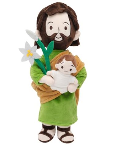 Yelakey St. Joseph Plush Jesus Plush Jesus Stuffed Doll Christian Toy Gifts for Kids Christening Easter