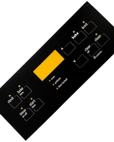 Replacement 316419141 316352004 Range Range Black 10 Button Clock Oven Control Overlay for Electrolux Frigidaire Stove Oven Control Board