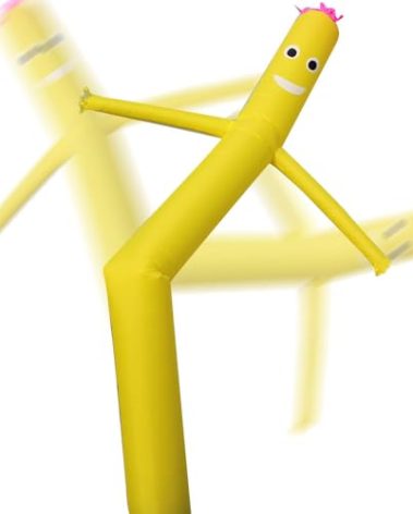 20ft 18 inches Sky Air Puppet Dancer Inflatable Dancer Waving Tube Man Air Puppet Dancer for Store Sign Advertising (Blower Not Included) (Yellow)