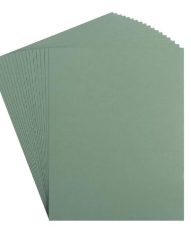 Wishop 20 Sheets Colored Thick Paper Cardstock Blank for DIY Crafts Cards Making, Invitations, Scrapbook Supplies (Sage Green, 8.5 x 11 inches)