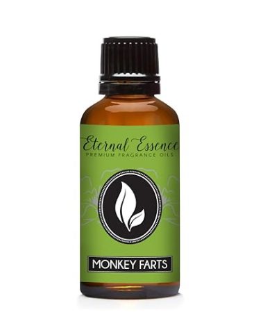 Eternal Essence Oils Monkey Farts 30ml Premium Fragrance Oil - for Candle, Soap Making, Aromatherapy, Diffusers, Home Care, & Humidifiers