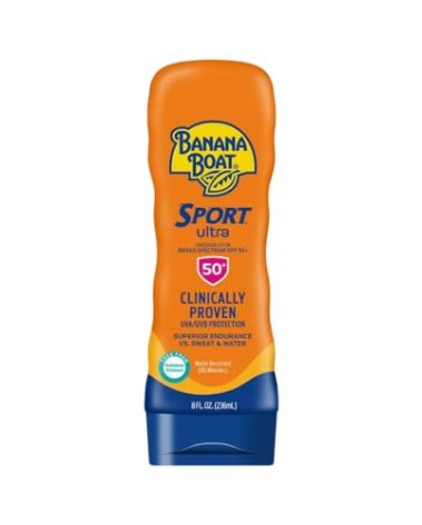 Banana Boat Sunscreen Sport Performance Broad Spectrum Sun Care Sunscreen Lotion - SPF 50, 8 Fl Oz (Pack of 1)